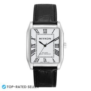 Classic Square Tank Watch Vintage Style Japanese Quartz Waterproof Leather Strap